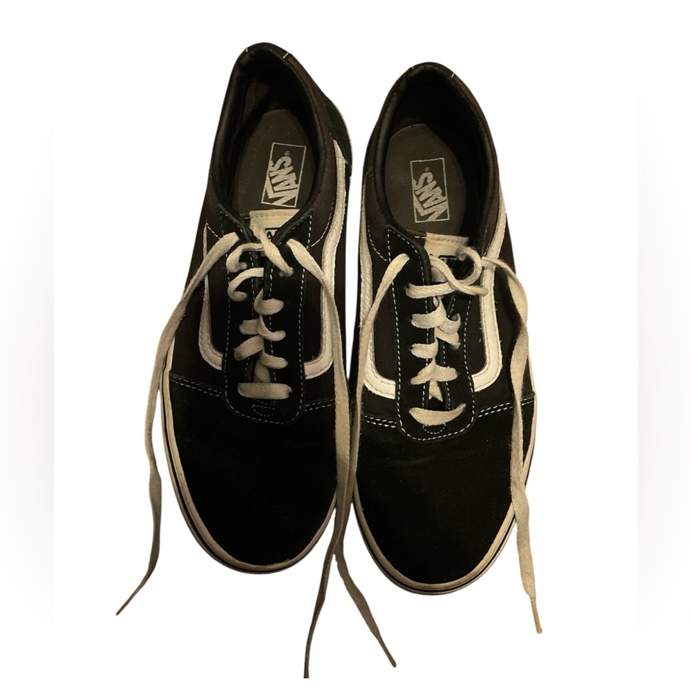Vans Black and White Old Skool Low-Top Sneakers